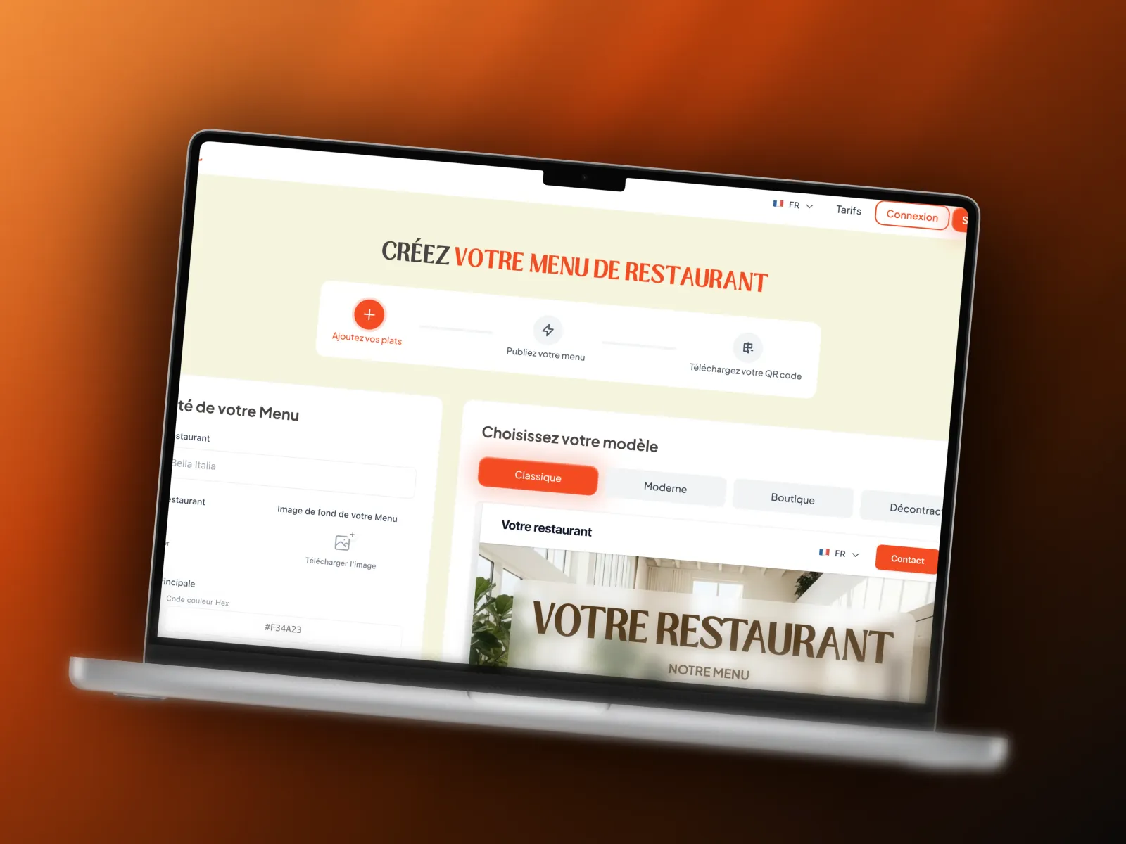 Menu Ochel project by Soleno studio